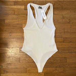 Urban Outfitters white ribbed bodysuit